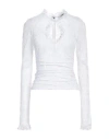 Msgm Woman Top White Size 8 Polyamide, Elastane