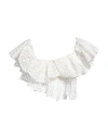 Msgm Woman Top White Size 4 Cotton, Polyester In White