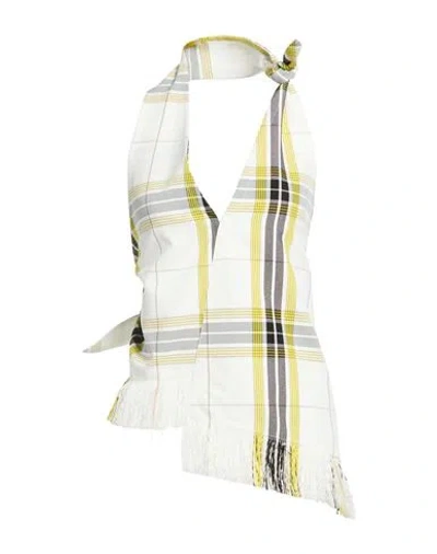 Msgm Woman Top White Size 4 Polyester