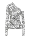 Msgm Woman Top White Size 6 Polyamide, Elastane In White