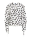 Msgm Woman Top White Size 8 Cotton In White