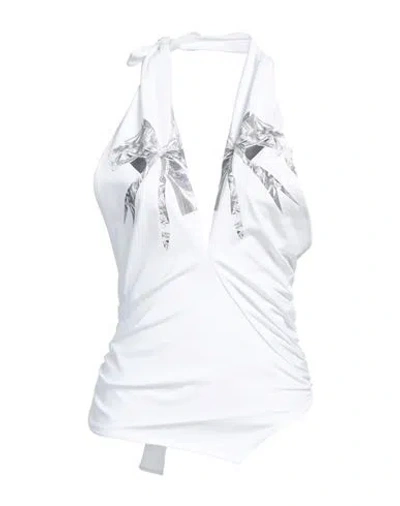 Msgm Woman Top White Size S Cotton