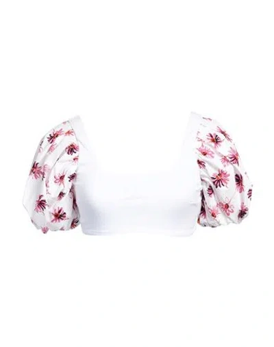 Msgm Woman Top White Size S Cotton