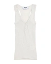 Msgm Woman Top White Size S Viscose, Polyester, Elastane, Polyamide In White