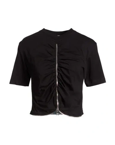 Msgm Woman T-shirt Black Size L Cotton