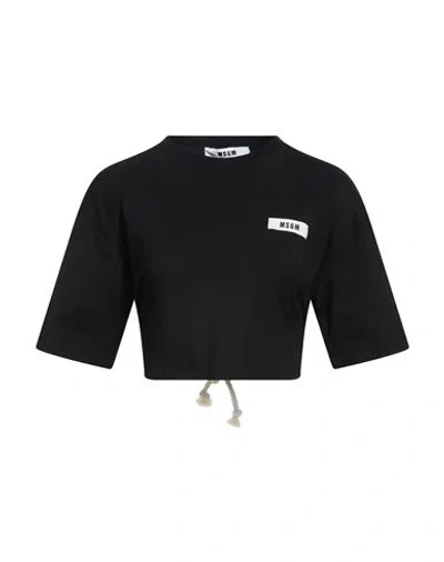 Msgm Woman T-shirt Black Size M Cotton