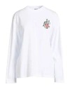 Msgm Heart-print Long-sleeve T-shirt In White