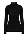 Msgm Woman Turtleneck Black Size L Acrylic, Polyamide, Mohair Wool In Black