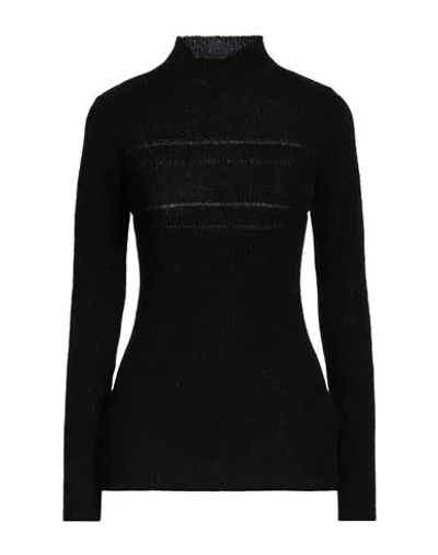 Msgm Woman Turtleneck Black Size L Acrylic, Polyamide, Mohair Wool