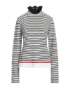 Msgm Woman Turtleneck Black Size L Cotton, Viscose