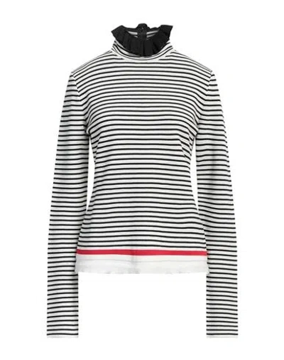 Msgm Woman Turtleneck Black Size L Cotton, Viscose