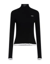 Msgm Woman Turtleneck Black Size S Viscose, Polyester