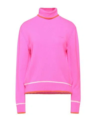 Msgm Woman Turtleneck Fuchsia Size M Wool, Cashmere In Pink