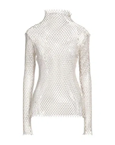 Msgm Woman Turtleneck Off White Size 8 Cotton