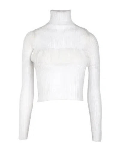Msgm Woman Top White Size M Polyamide, Acrylic, Mohair Wool
