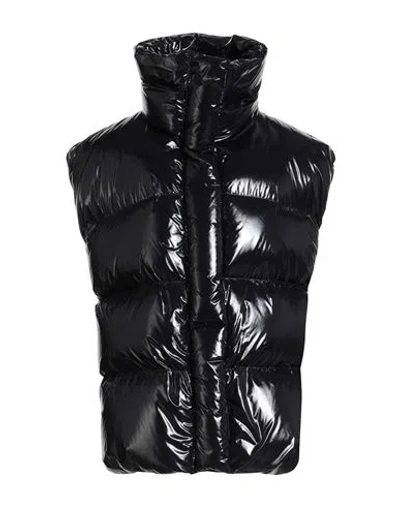 Msgm Woman Vest Black Size 4 Polyamide