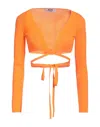 Msgm Wrap Cardigans In Orange