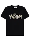 Msgm Logo Tee In Black
