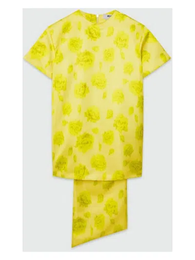 Msgm Chic Suit Dress For Women In Yellow