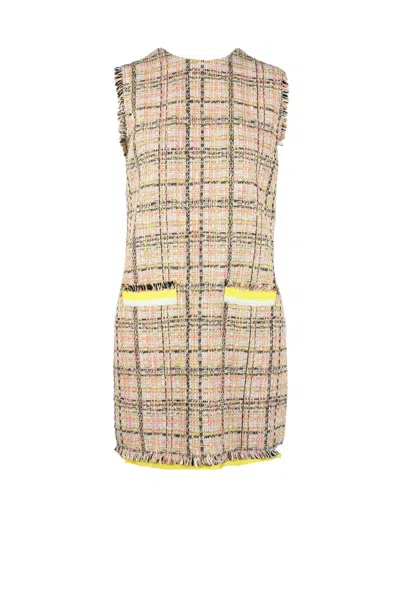 Msgm Women's Bouclé Dress - Beige In Brown