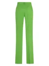 Msgm Straight-leg Tailored Trousers In Green