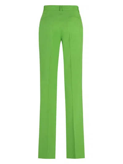 MSGM WOMEN'S FLARED VISCOSE TROUSERS