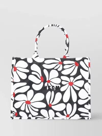 Msgm Women's Floral Pattern Tote Bag