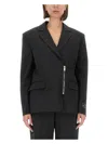 Msgm Jacket With Zip In Black