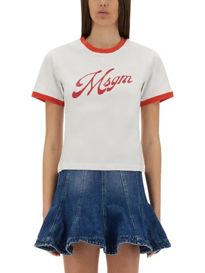 MSGM MSGM WOMEN'S LOGO T-SHIRT