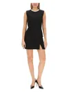 Msgm Mini Cut Out Dress In Black