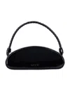 Msgm Glossy Structured Top Handle Tote Bag In Black