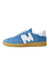 Msgm Woman Sneakers Light Blue Size 12 Leather In Multi