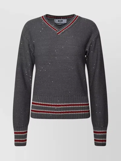 Msgm Maglia College In Grey