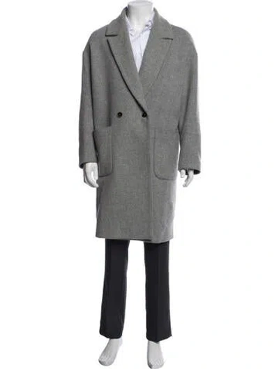 Pre-owned Msgm Wool Coat In Grey