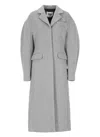 Msgm Wool Coat In Grey
