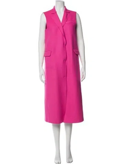 Pre-owned Msgm Wool Coat In Pink