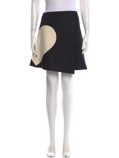 Pre-owned Msgm Wool Knee-length Skirt In Black