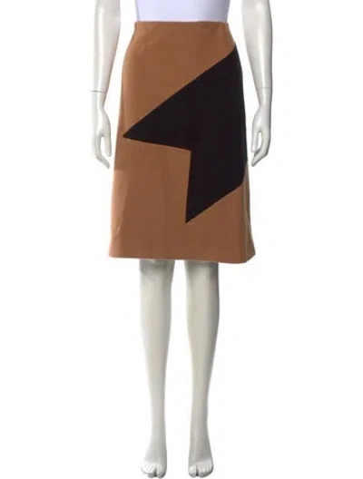 Pre-owned Msgm Wool Knee-length Skirt In Neutrals