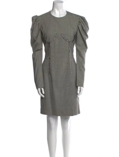 Pre-owned Msgm Wool Mini Dress In Multi