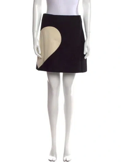Pre-owned Msgm Wool Mini Skirt In Black