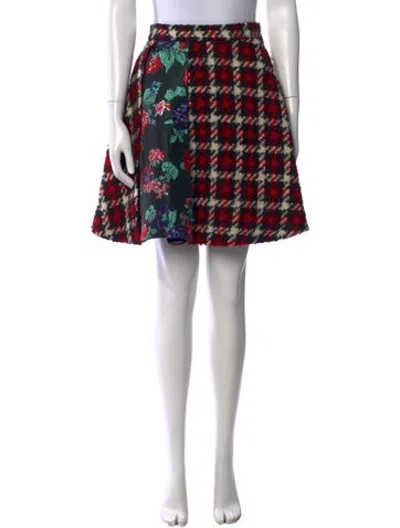 Pre-owned Msgm Wool Mini Skirt In Black