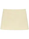 Msgm A-line Mini Skirt With Textured Surface In Neutrals