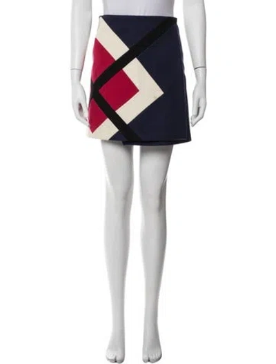 Pre-owned Msgm Wool Mini Skirt In White