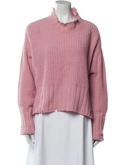 Pre-owned Msgm Wool Mock Neck Sweater In Pink