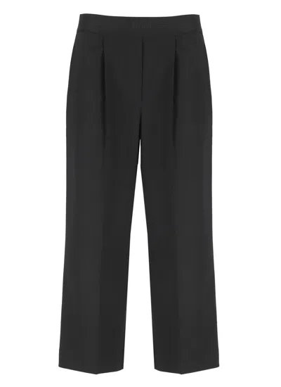 Msgm Wool Pants In Black