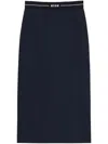 Msgm Wool Skirt In Black