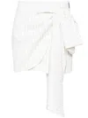 Msgm White Wool Skirt In White