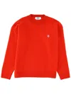 Msgm Red Merino Wool-cashmere Sweater In Red