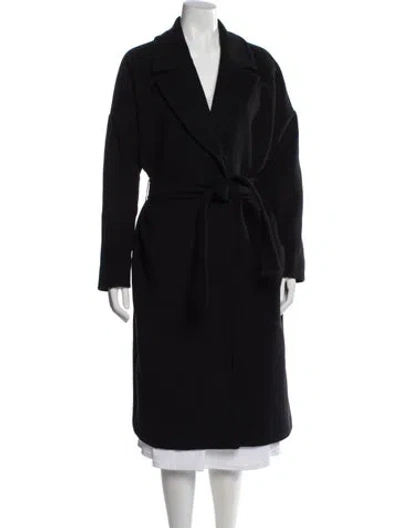 Pre-owned Msgm Wool Trench Coat In Black