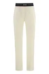 Msgm Trousers Wool Elasticated Waistband In Neutral